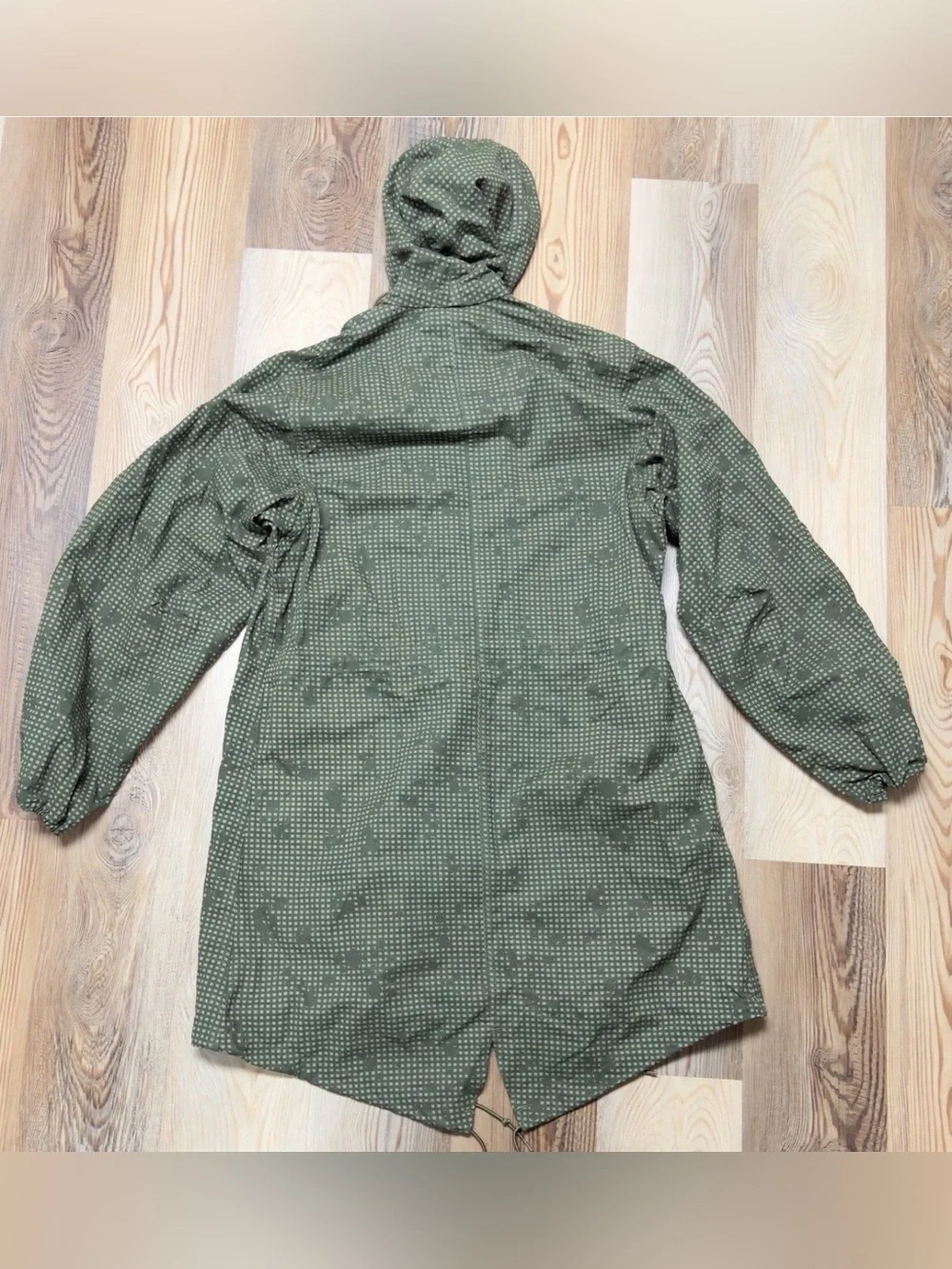 Vtg 80s US Army Fishtail Parka Military Night Desert Camo Jacket Med
